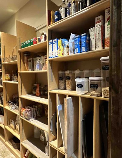 View 1 of pantry after organization.