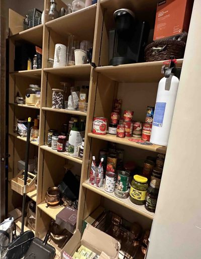 View 3 of pantry before organization.